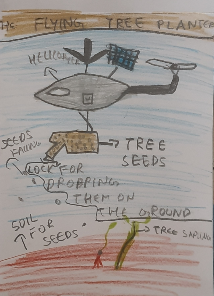the flying tree planter : Little Inventors
